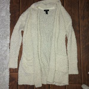 White fluffy cardigan